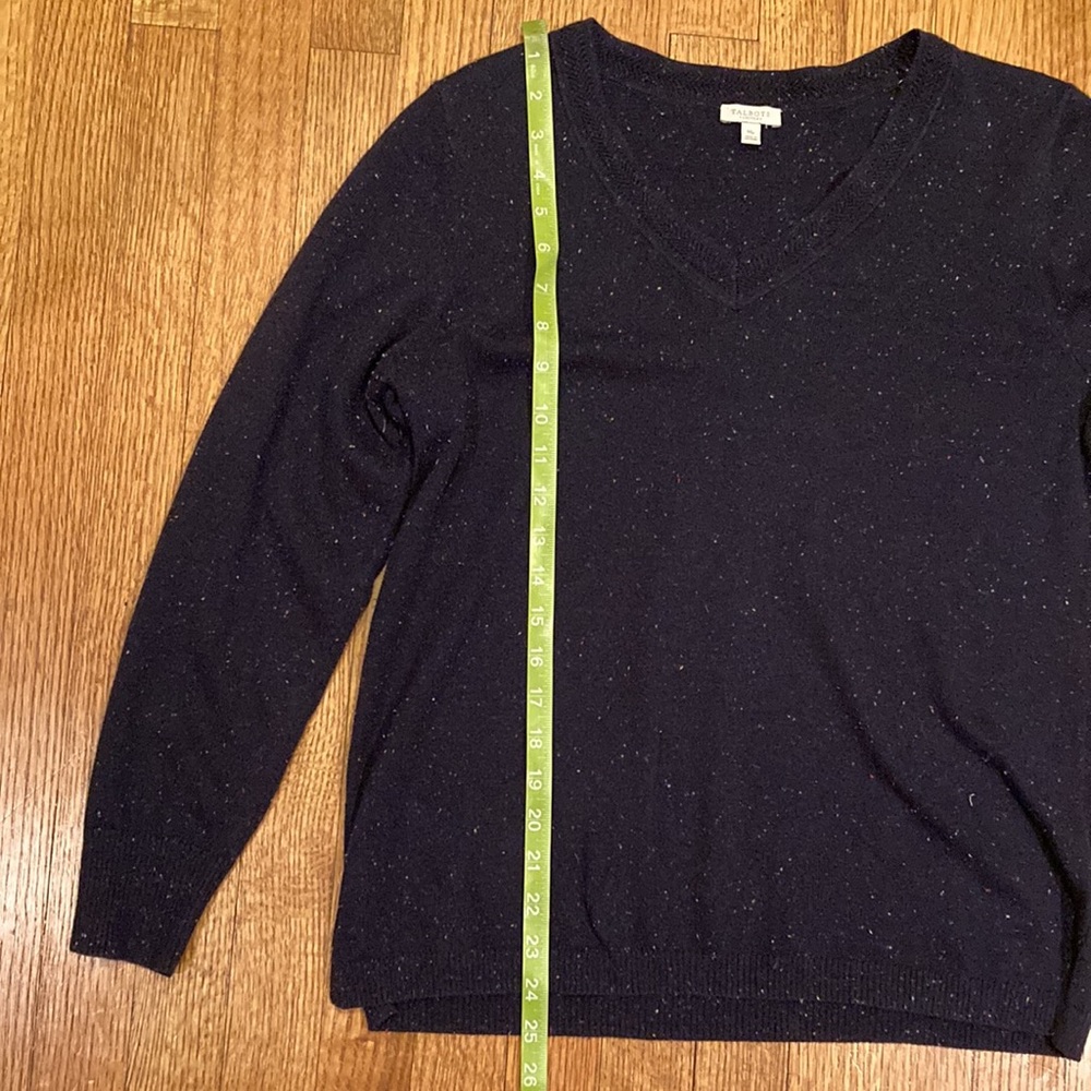 Talbots Black Cotton Blend Sweater Size MP - Picture 11 of 13